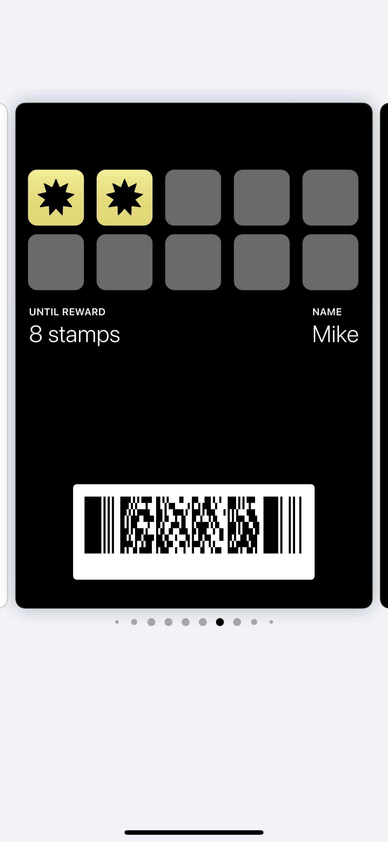 Stamp card product example